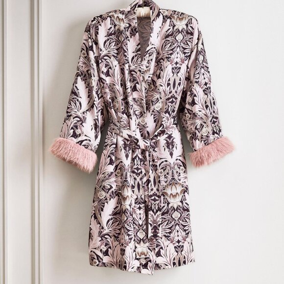 Pottery Barn Other - Pottery Barn Glinda Wicked Robe: Pink and Black Floral